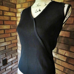 CRYSTAL-KOBE Black Knit Crossover Top - Size S